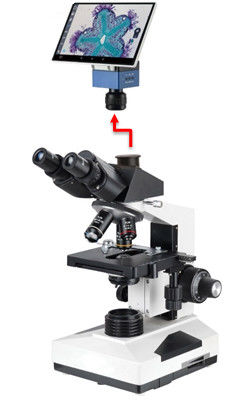 Trinokularowy profesjonalny laboratoryjny mikroskop biologiczny 40-1000X z kamerą Sony 6,3 M