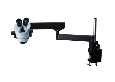 Stalowy stojak Trinocular Zoom Stereo Mikroskop 3.7X Źródło światła LED