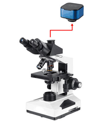 Trinokularowy profesjonalny laboratoryjny mikroskop biologiczny 40-1000X z kamerą Sony 6,3 M